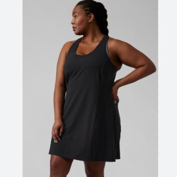 Athleta Dresses & Skirts - ATHLETA On My Way Racerback Dress Black Size 3X NWT
